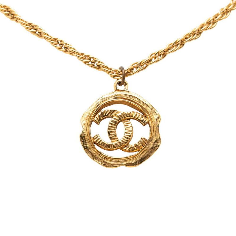 CHANEL Vintage Gold Logo Necklace - Picture 2 of 6